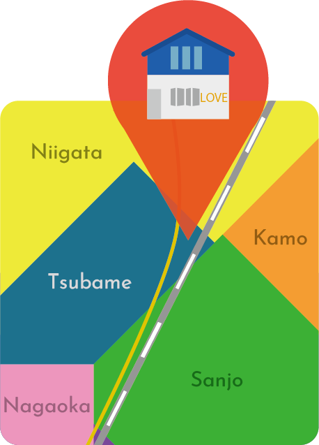 JR燕駅からタクシーで10分くらいです。